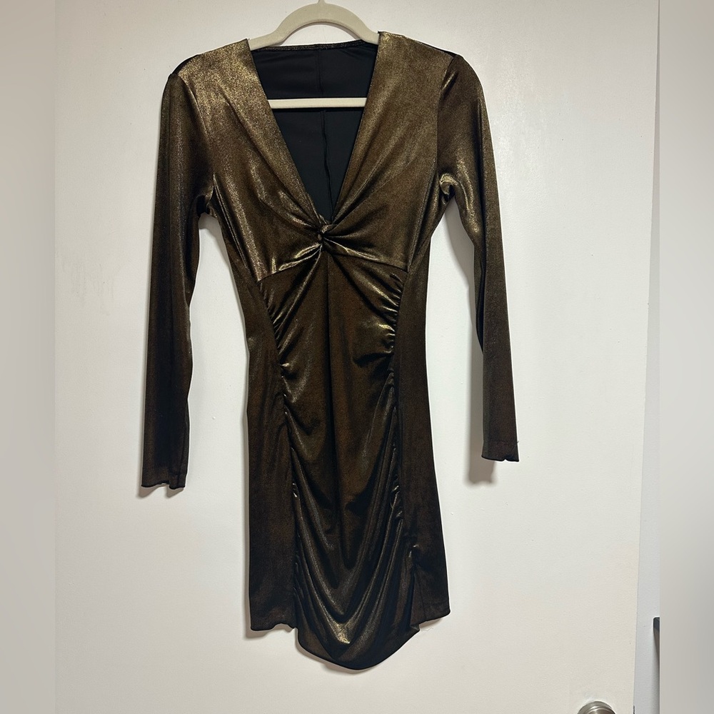 Zara - Metallic Holiday Dress